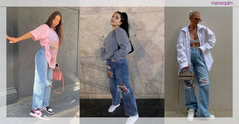 Mom jeans baggy wide leg Descubra a melhor modelagem de cal a