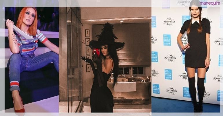 10 fantasias fáceis de Halloween usando vestido preto