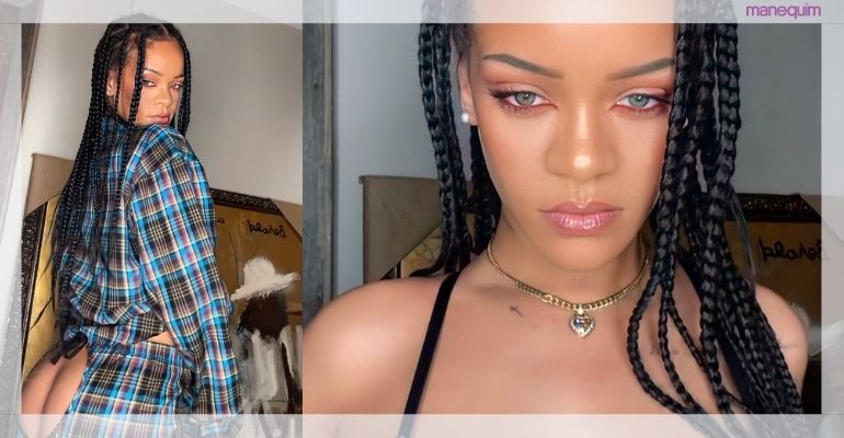 Rihanna usa vestido que deixa parte do bumbum à mostra