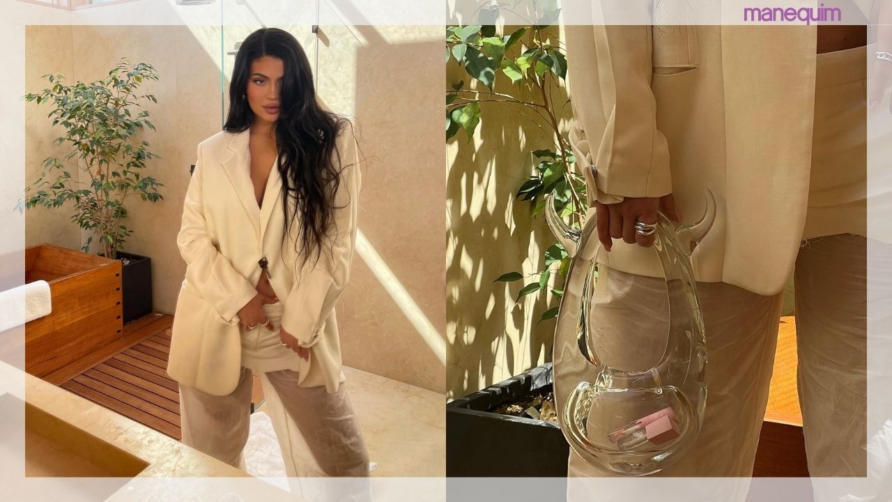 Kylie Jenner e sua bolsa de vidro