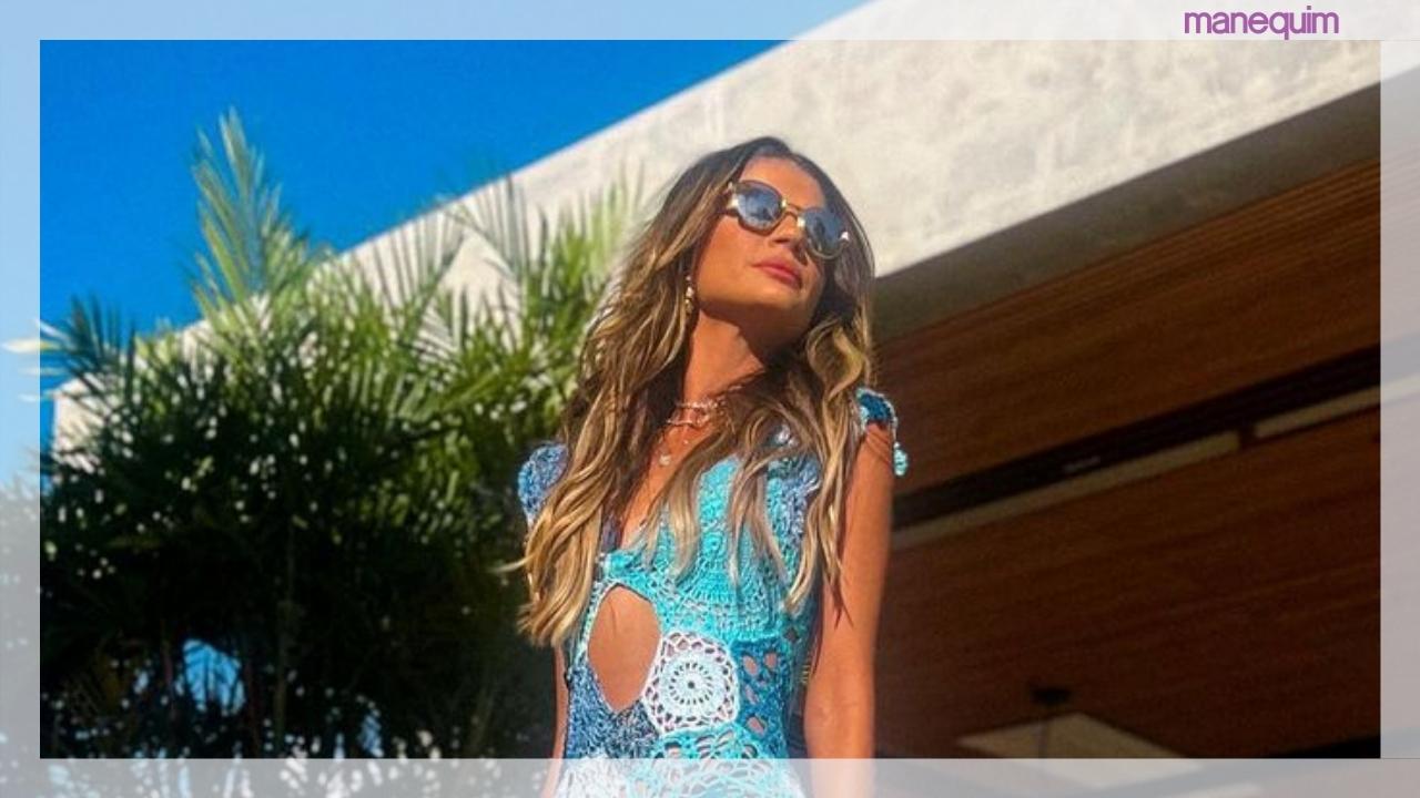 Thássia Naves apostou em peça artesanal