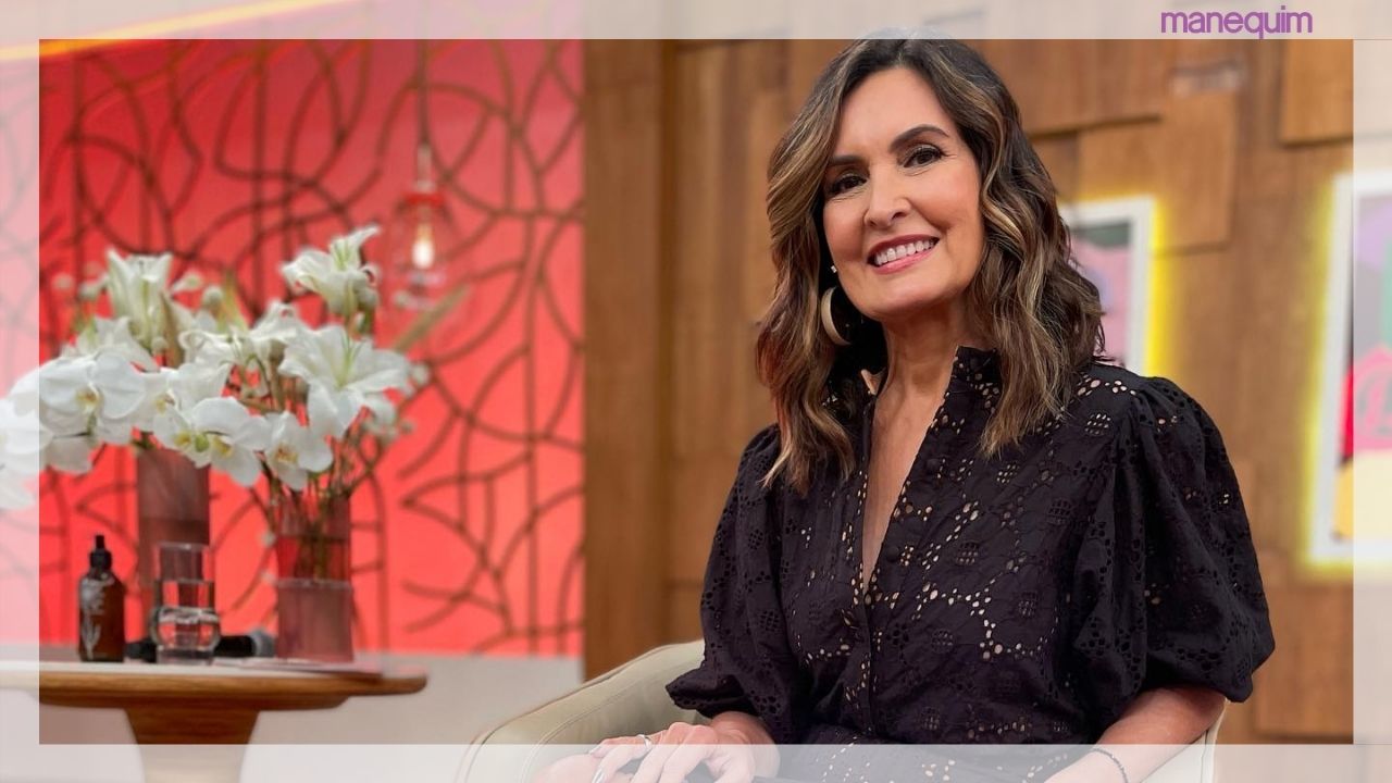 Fátima Bernardes usa salto MUITO alto