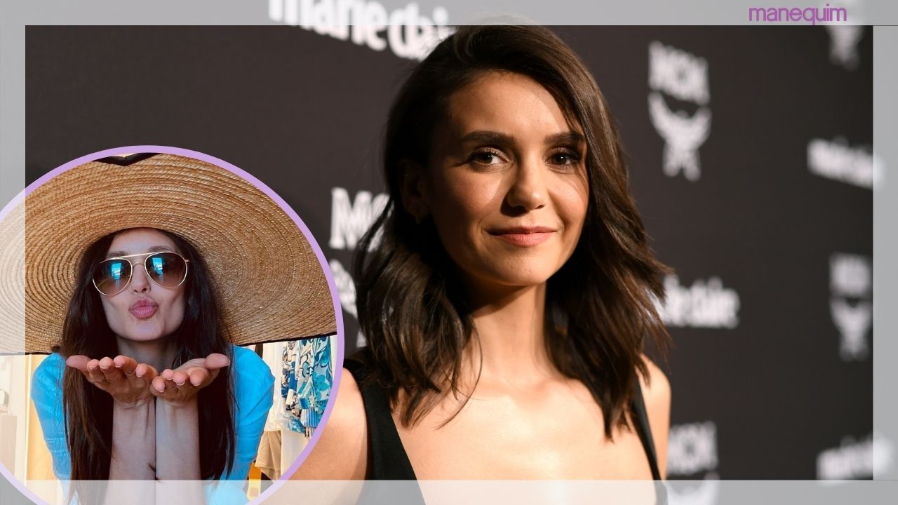 Nina Dobrev chapéu de palha