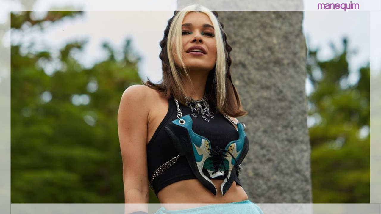 Cantora Lary aposta em técnica 'upcycling' para figurinos de clipe: "Dando um novo sentido para as peças"