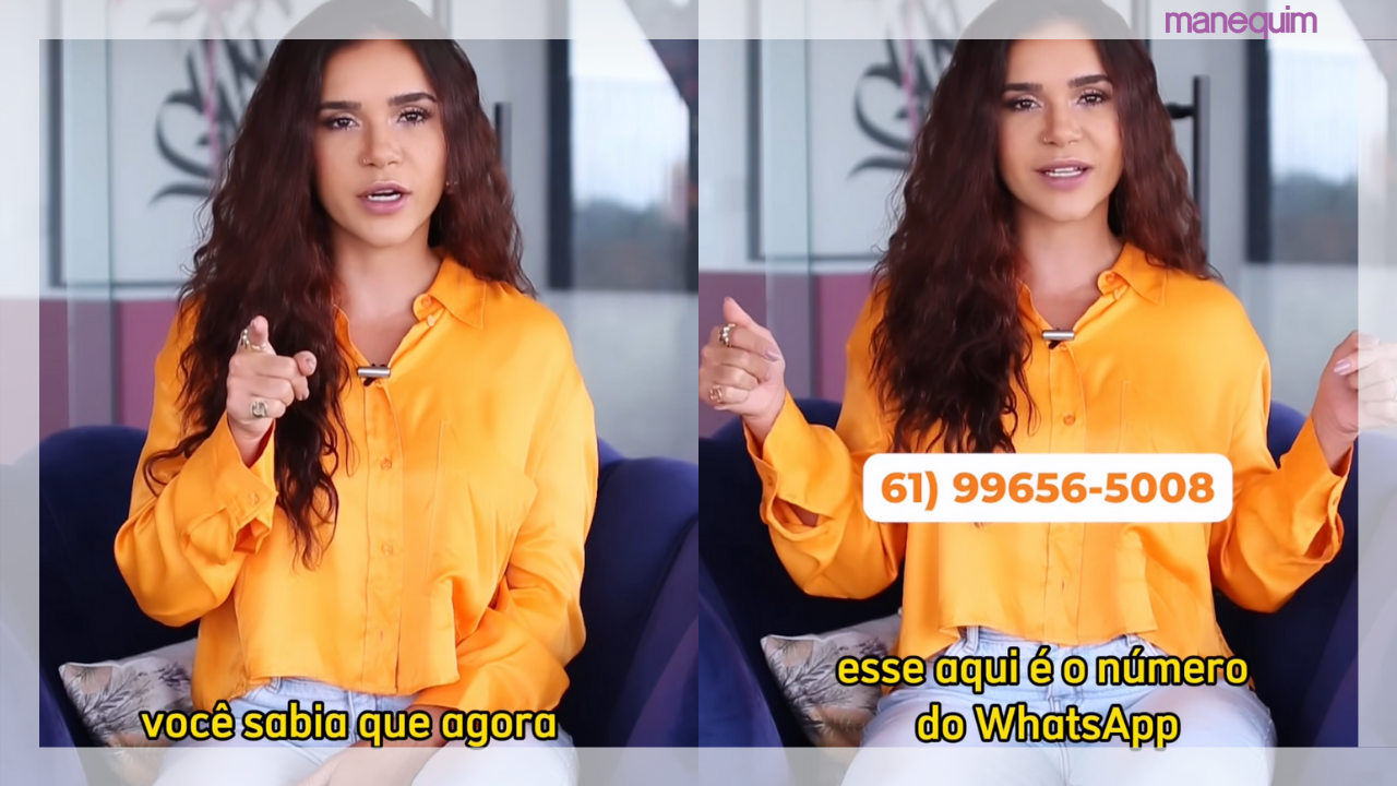 Gizelly Bicalho explica como denunciar violência doméstica pelo WhatsApp