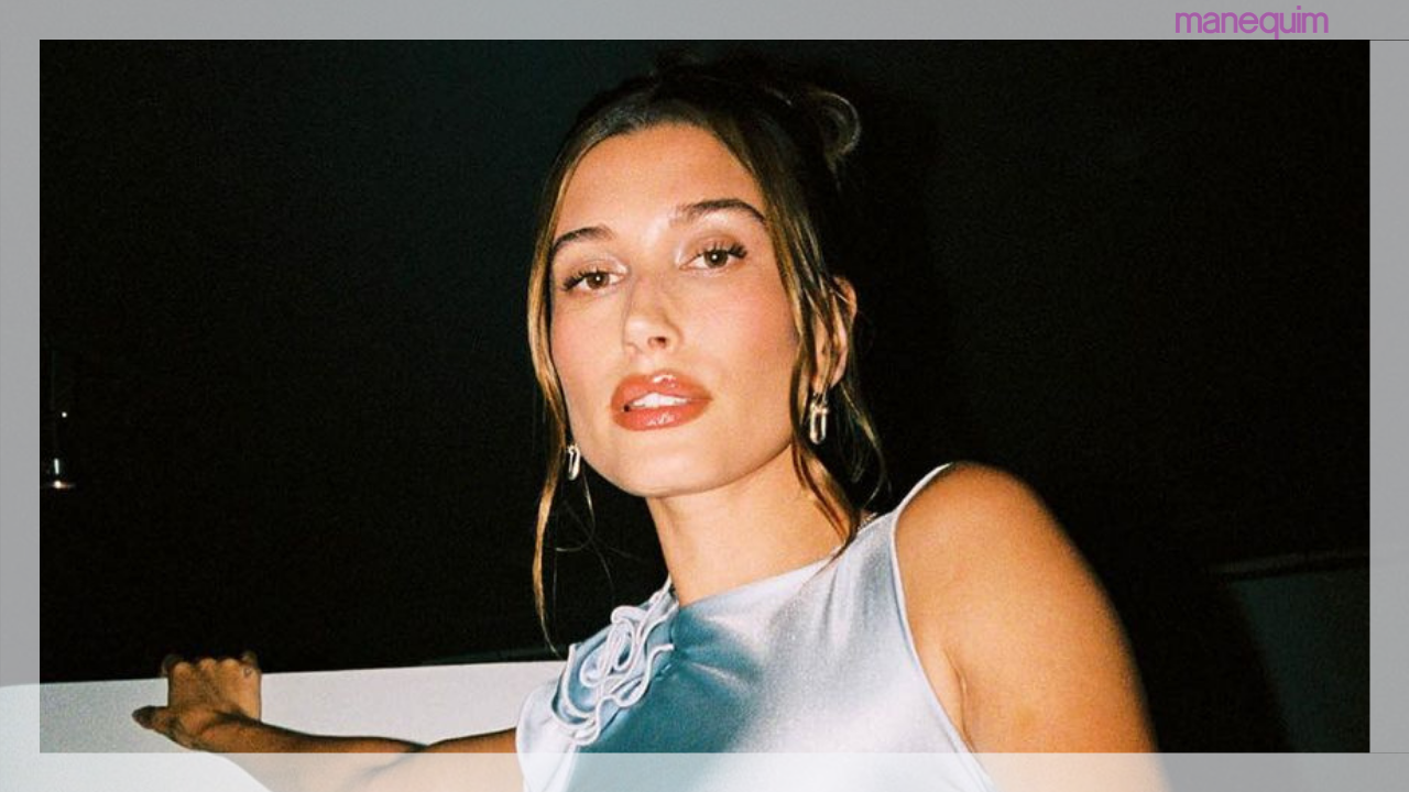 Metalizada! Hailey Bieber encanta a web ao exibir conjuntinho 'diferentão'