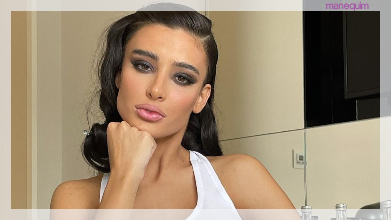 Lívia Nunes aposta em estética 'glam rock' com look inteiramente grifado