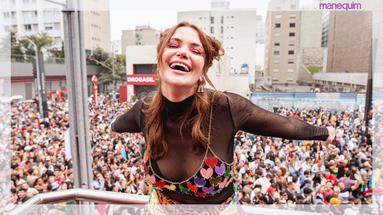 Marcela Mc Gowan aposta em macacão roxo para São João da Thay