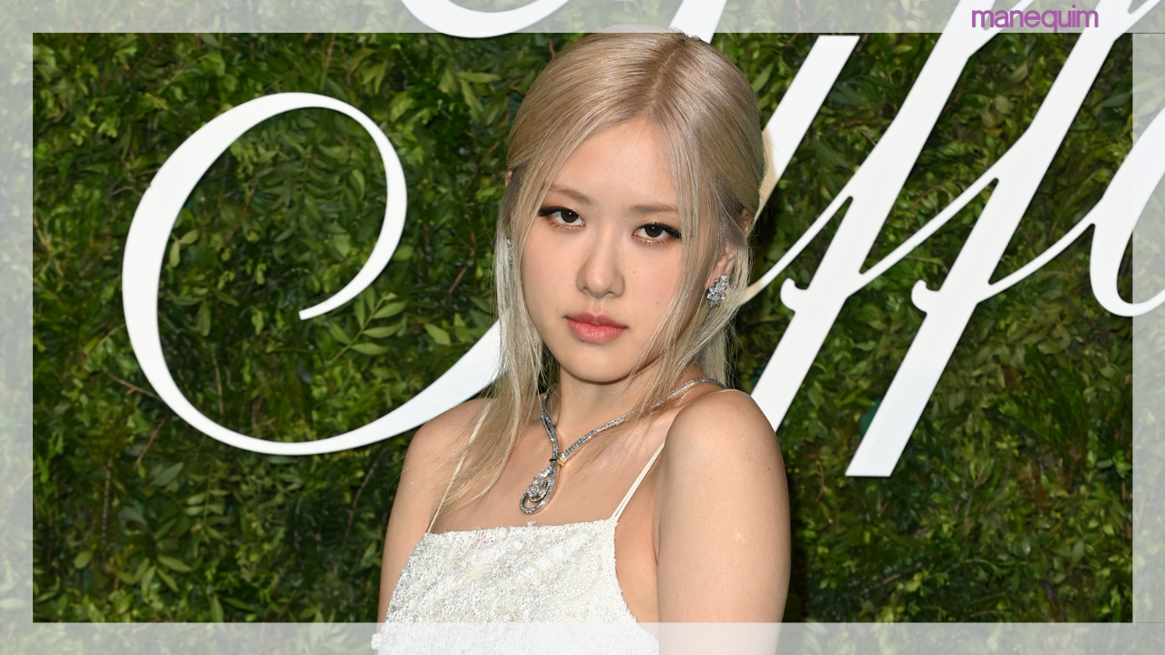 Rosé, do BLACKPINK, usa vestido branco todo bordado em evento luxuoso da Tiffany & Co.
