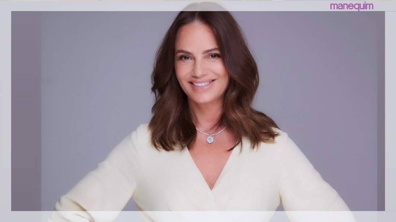 Luiza Brunet aposta em conjunto de alfaiataria