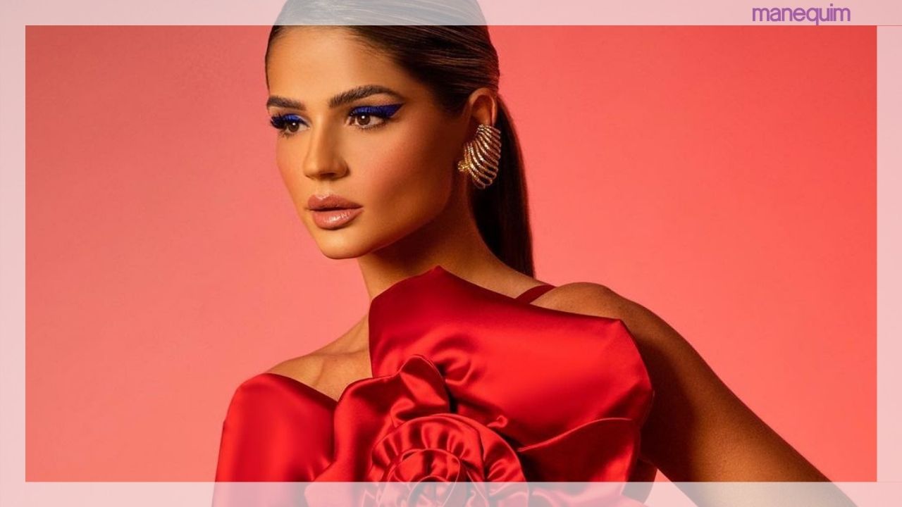 Atenção madrinhas: Thássia Naves apostou em vestido rosa com muito tule