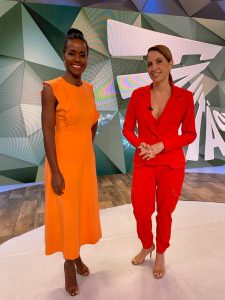 Maju Coutinho aparece usando vestido laranja de R$1000