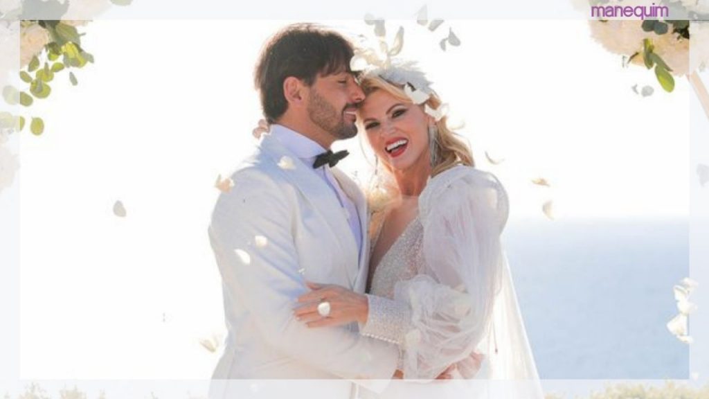 HELLO! Val Marchiori tem casamento, na Grécia, e vestido dignos de uma rainha