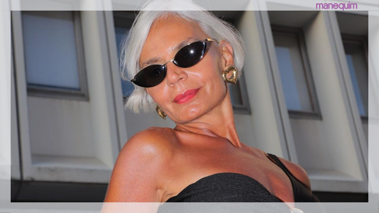 Aos 57 anos, Grece Ghanem produz conteúdo de moda e trouxe um look básico perfeito para você se inspirar