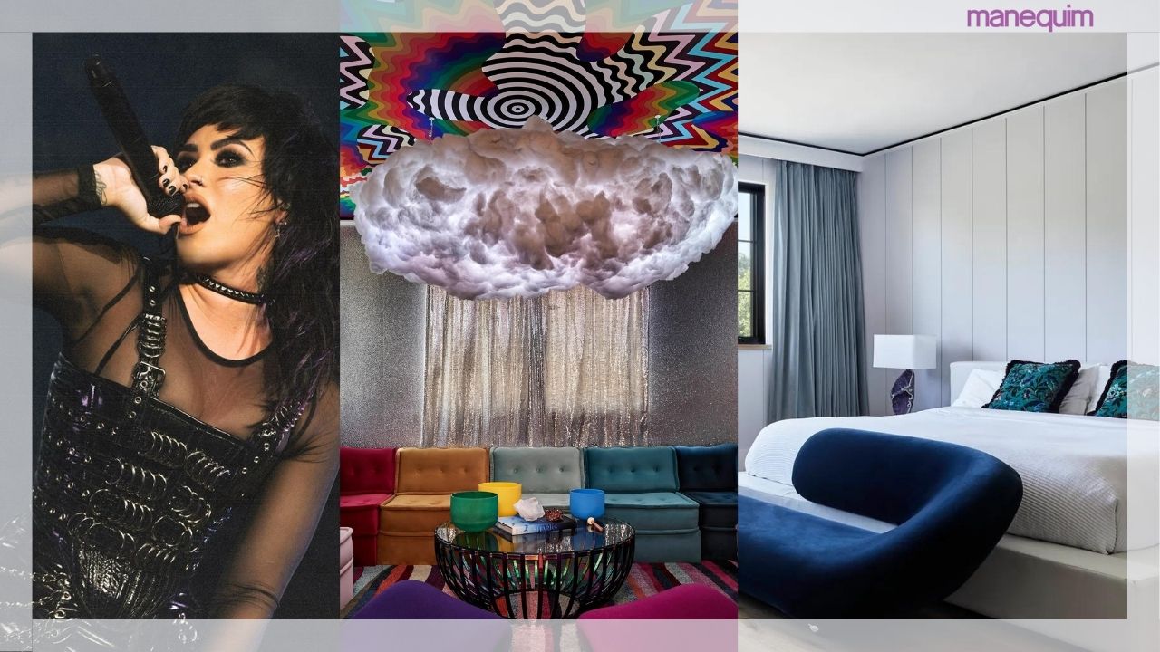 Demi Lovato abre as portas da sua mansão e exibe decoração excêntrica de 40 milhões! – Demi: Instagram/ @ddloveto / Casa: architecturaldigest.com