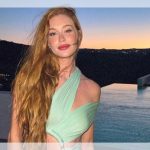 Marina Ruy Barbosa usa vestido de babados preto e decote diferente