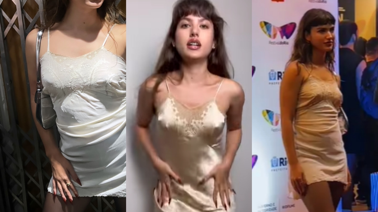 Camisolas no tapete vermelho? Giovanna Grigio usa e abusa da peça inusitada e arrasa com looks incríveis