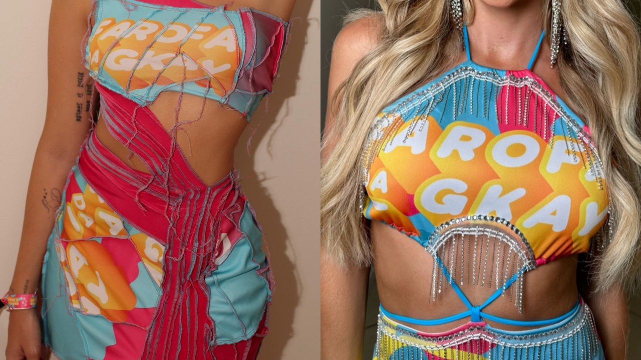 Destroyed e brilhos pendurados marcam looks do segundo dia da Farofa da Gkay 2022