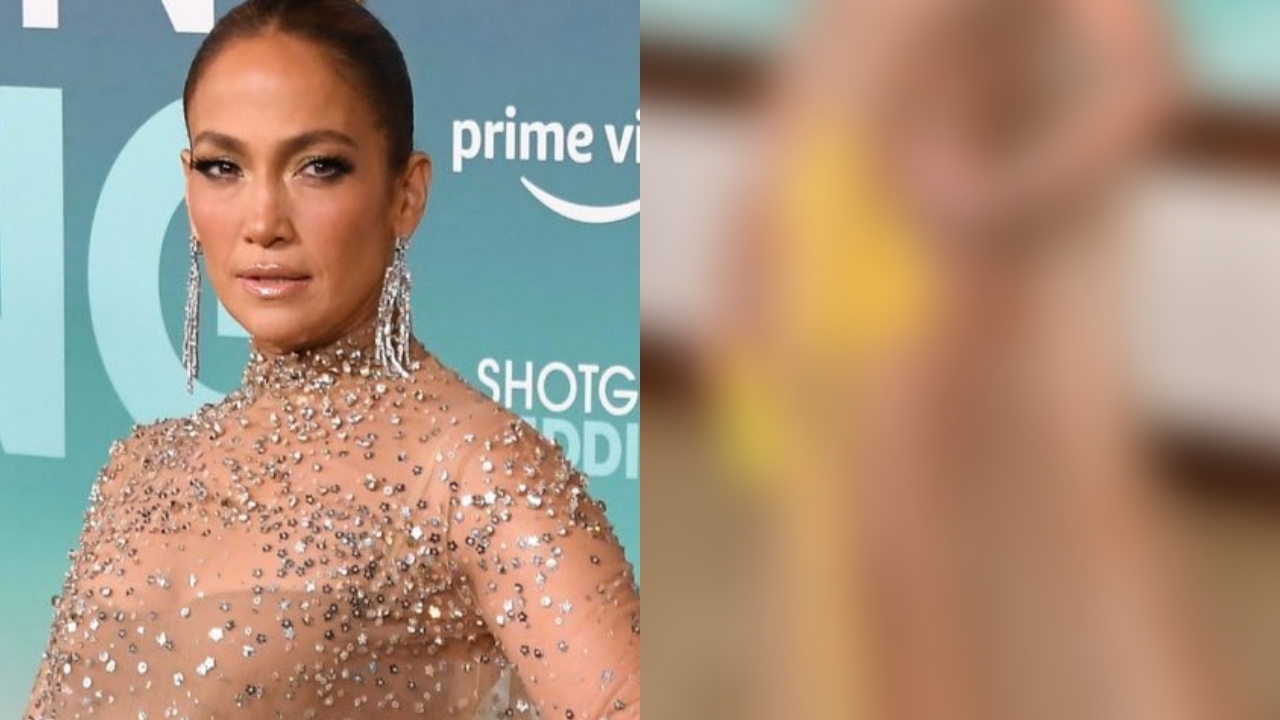 Laço por baixo do vestido? Jennifer Lopez inova com acessório em vestido transparente