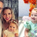 Uma verdadeira fada: Edson Celulari e Karin Roepke celebram 11 meses da filha com muitas flores