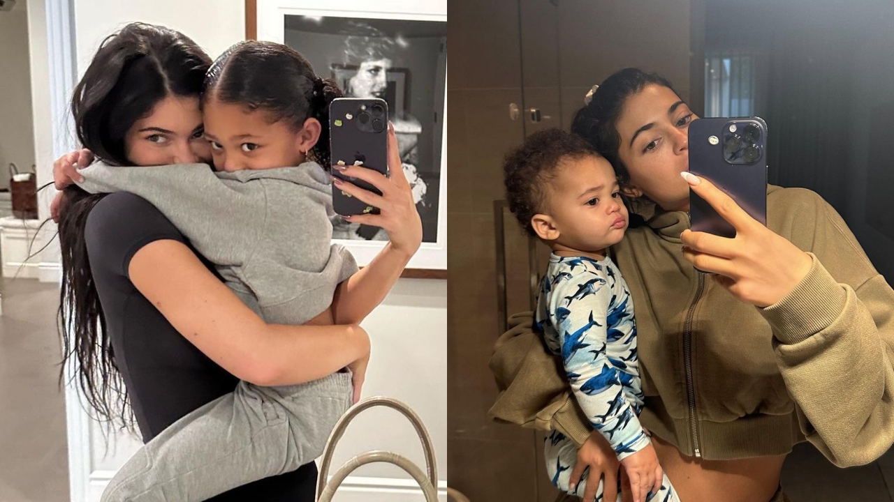 Festa: Kylie Jenner revive cabeção inflável em aniversário de Stormi e Aire