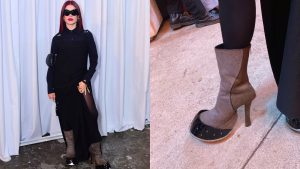 Durante desfile em SP, Gkay usa ‘bota de cavalo’ de grife britânica avaliada em mais de 16 mil