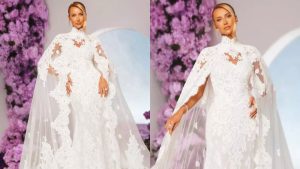 Véu diferente, excesso de renda e mais: Os detalhes do vestido de noiva de Ana Paula Siebert